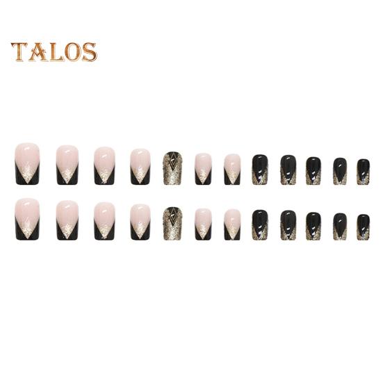 

24 шт., накладные ногти с блестящим эффектом, маникюрный инструмент, сделай сам, привлекательные кончики ногтей для французской балерины, товары для красоты 24PCS