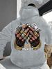 Winter and Autumn Vintage Men's Hoodedsweatshirt with Gold Chain and Banknote printDaily Casual Urban Hip-hop Culture Streetwear