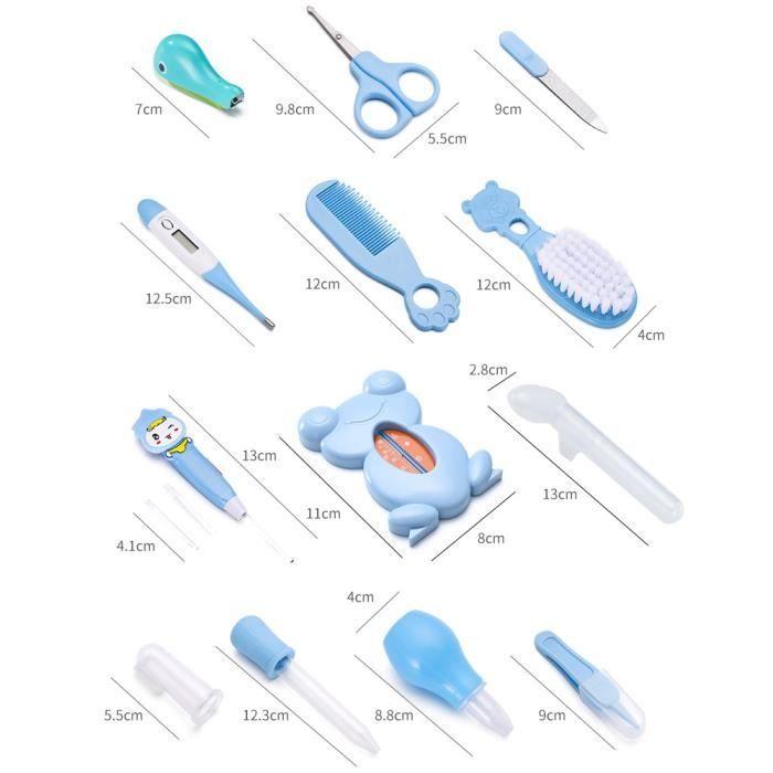 13 Pieces Baby Care Kit Newborn,Baby Care Accessory for Travel and Home Boy Girl(blue)