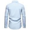 Printemps automne bleu rouge hommes chemises hommes blanc noir haut revers manches courtes couleur unie chemise
