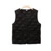 Women's Short Cotton Vest for Autumn/Winter Sleeveless Outer Jacket Warm Fashionable Cardigan-Style Gilet