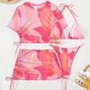 2024 European & American Tie-Dye Sexy Bikini Set for Women - Four-Piece Swimsuit