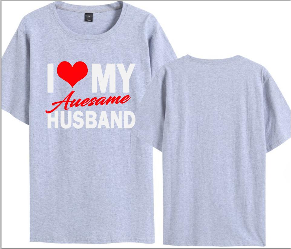 I Love My Awesome Wife Husband T Shirts Honeymoon Couple Outfits Dating Couples Anniversary Gifts Unisex Women Oversized Tops Tee