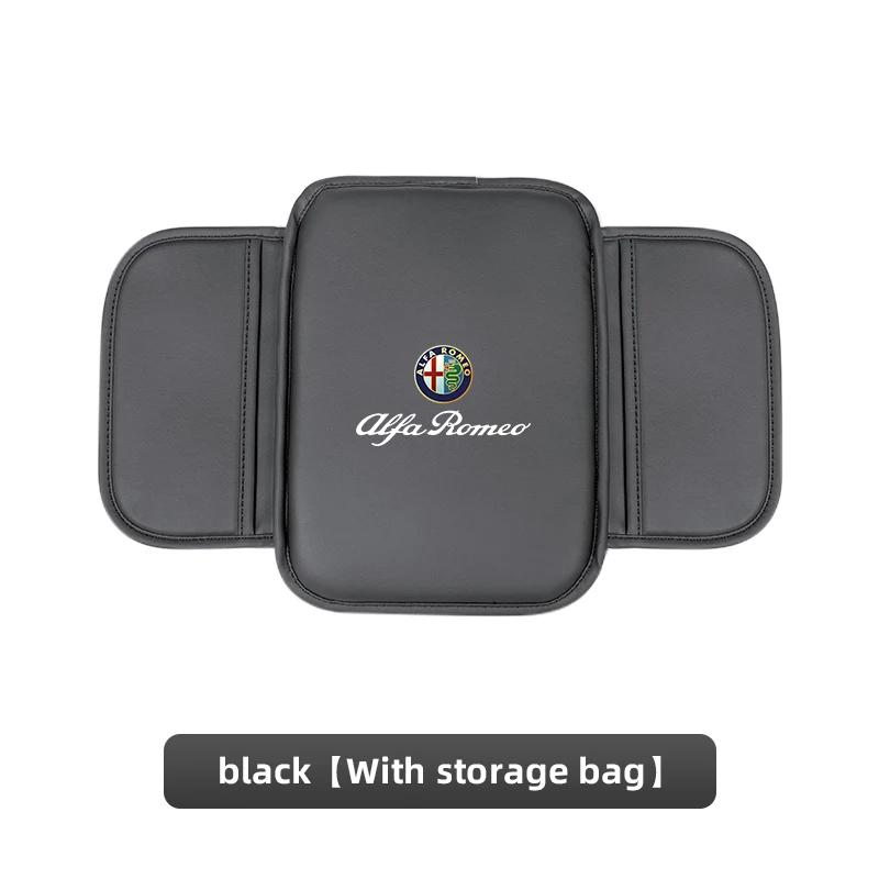 Car Stickers For Alfa Romeo Leather Car Armrest Box Pad Auto Armrest Mat For Alfa Romeo 4C 159 166 Spider Giulia 156 Mito 147 8C