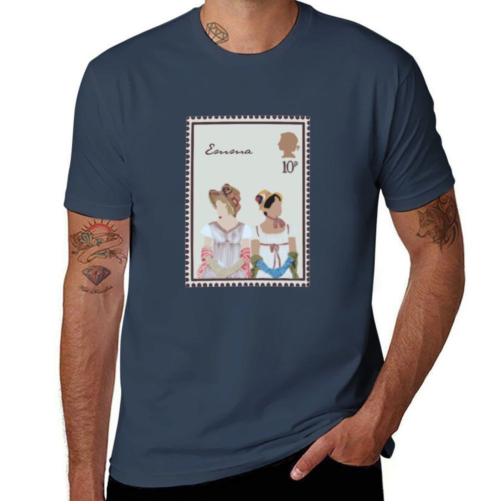 Jane Austen Emma Stamp TShirt Big and Tall Gym TShirt S