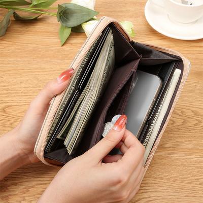 New Long Women's Zipper Wallet Multi-card Clutch Bag Large Capacity Change Bag Can Hold Mobile Phones