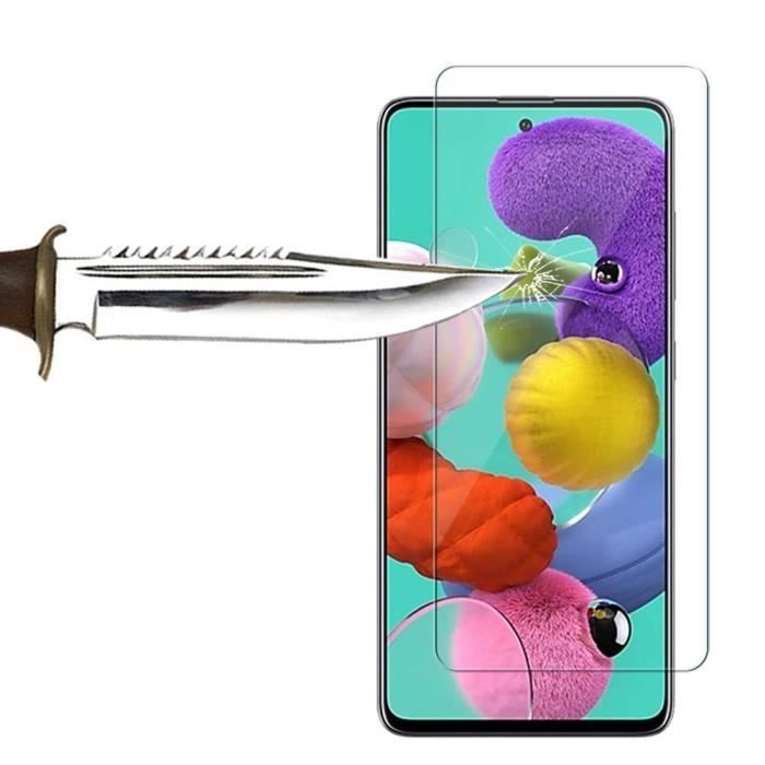 Film de protection - VCOMP - Samsung Galaxy A51 - Verre Trempé - Pack de 2 - Résistant aux rayures