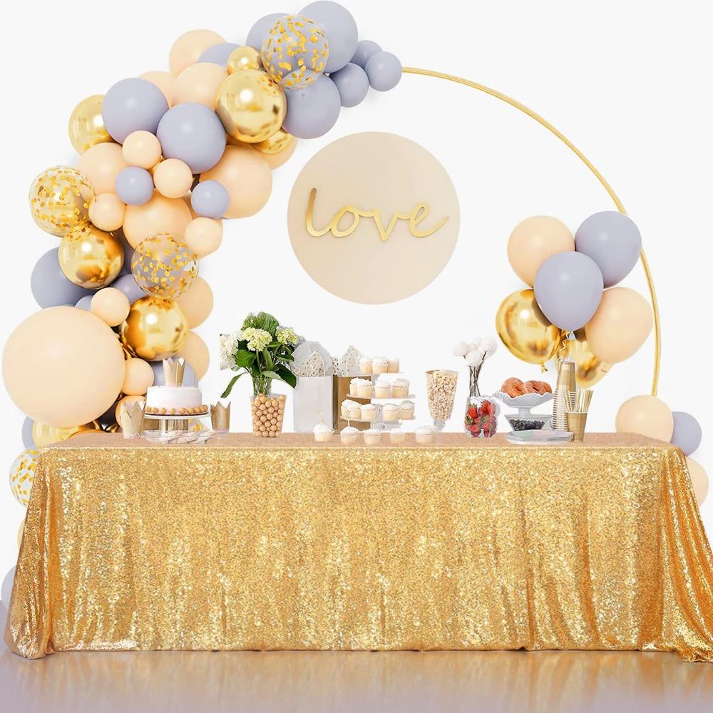 Sparkling Party Sequin Tablecloth Rectangular Table Decoration Creative Table Linen Hotel