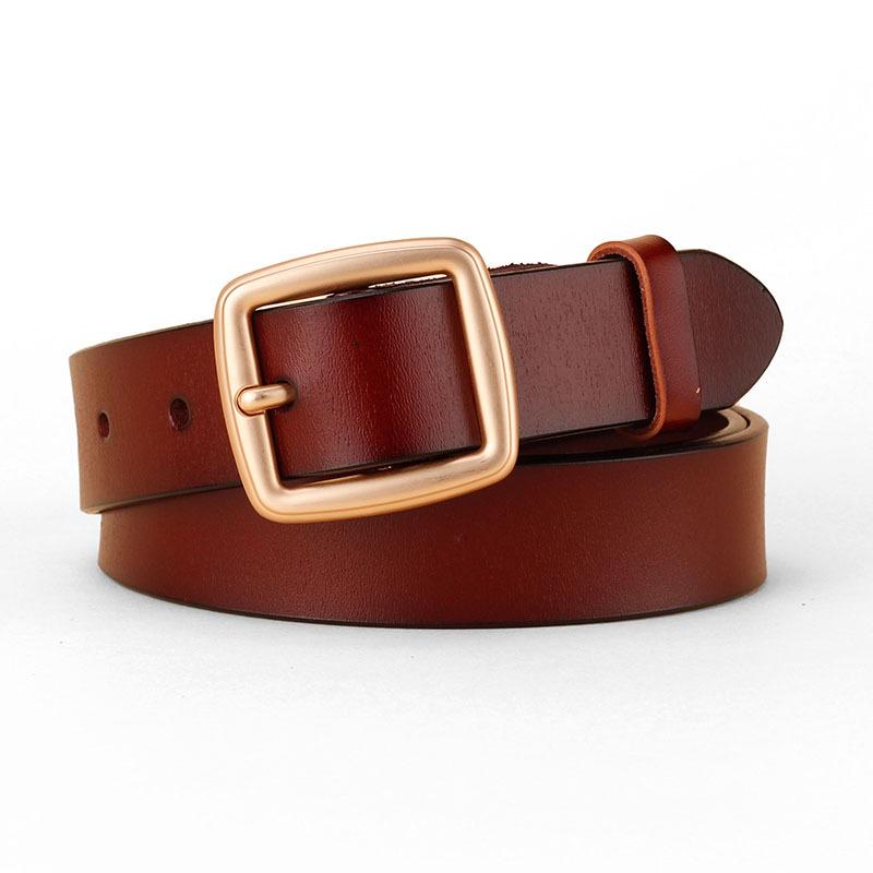 2024 Retro Korean Style Women's Genuine Cowhide Denim Belt