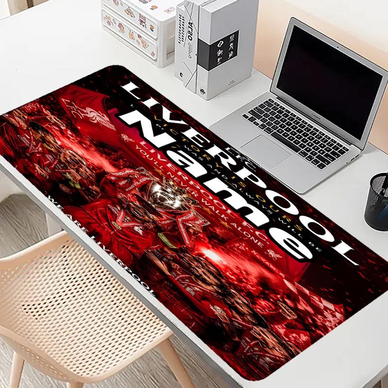 Custom Name Personalized Football team F.C Pattern Mousepad, Laptop PC Desk Mat, Decorative Desk Mat for Home Keyboard Pad Gift