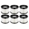 Pacote com 6 Filtros HEPA de Reposição 49-90-0160 para Aspirador Compacto Milwaukee M18 49-90-0160 0882-20