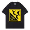 Cat Caution Square Funny Animal Crossing Sign Graphic T Shirts Fashion Oneck Oversized Tshirt Unisex Casual Cotton Tshirts