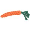 Carrot Shaped Dog Chew Toy Orange Pet Rope Knot Toy Puppy Teething Toy  Interactive Play