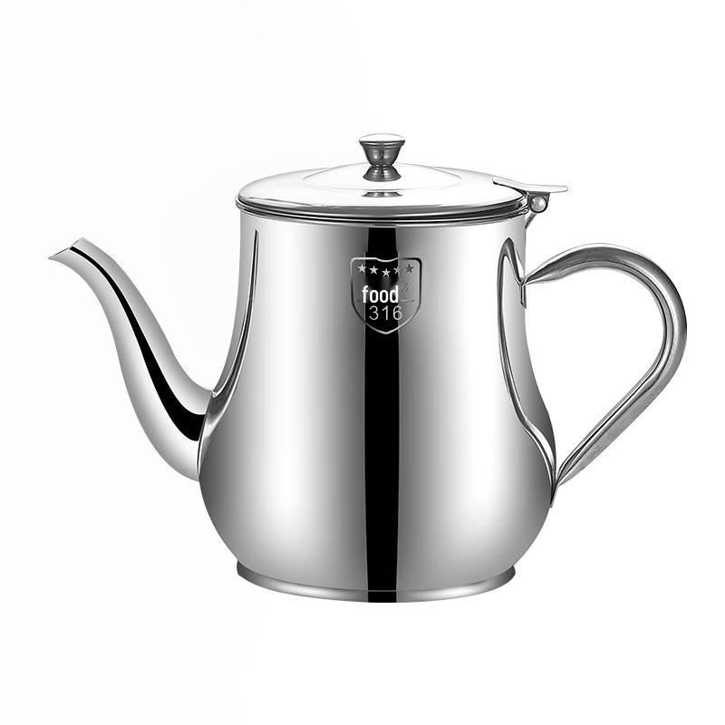 Zhi Shi Stainless Steel Oil Pot with Filter, 2-Pack