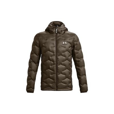 Under Armour Lehká Jednobarevná Teplá Péřová Bunda s Kapucí Pánská Bunda Tmavě Zelená 1373461-650