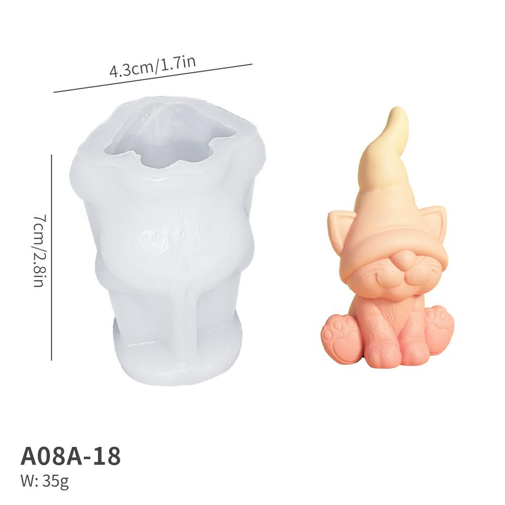 

3D Christmas Love Dwarf Candle Silicone Mold DIY Christmas Deer Animal Gypsum Epoxy Resin Mold Holiday Craft Gift Accessories