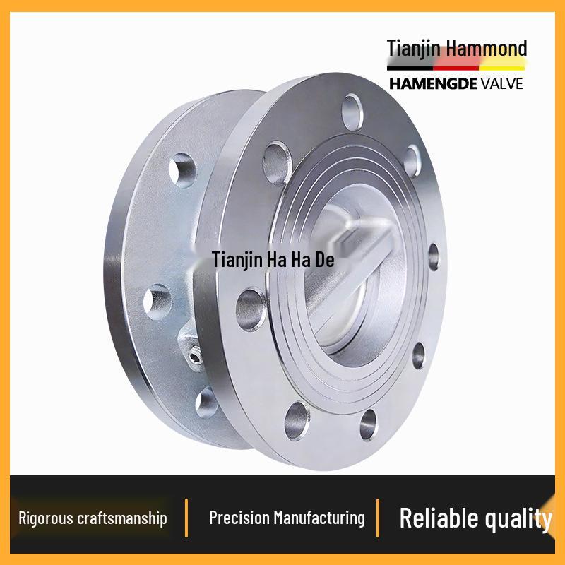 Hammond H46W-16P Double Plate Flanged Check Valve, Butterfly, Cast Steel, Stainless Steel 304/316L