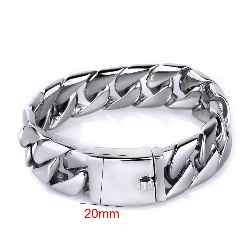30mm Gold Color Heavy Chunky Link Chain High Polished Stainless Steel Italy Bracelet For Men's Fashion Jewelry Gift