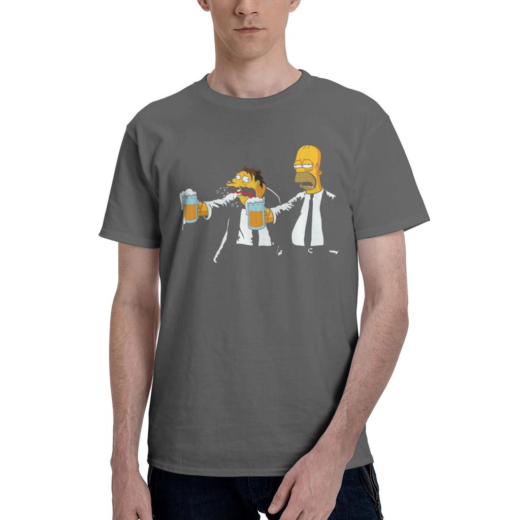 Custom Mens S-Simpsoned Homer Beers T Shirt Short Sleeves Cotton Tshirt Classic T-shirt Casual Tees Loose Fit Clothing