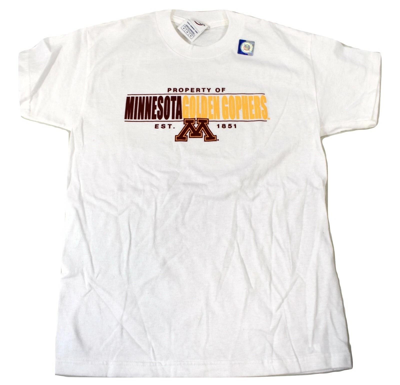 NCAA Молодежная мужская футболка Property Of Minnesota Golden Gophers Новая S, M, L, XL XL
