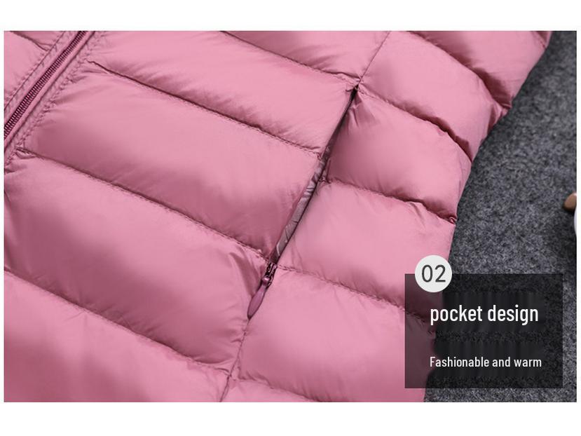 2025 Women's Lightweight Slim Fit Fashion Down Vest - Thin White Duck Down Jacket