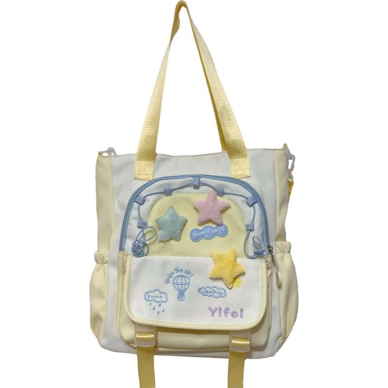 

Милый школьный рюкзак для девочки, сумка-мессенджер, высокая ценность, дофаминовый контрастный цвет, для учеников начальной и средней школы 3-6, рюкзак из двух частей