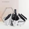 Automatische Vouwbare Krantenparaplu Heren en Dames Regen of Zon Dubbel Gebruik Zonnescherm Gepersonaliseerd Creatieve Trend Studentenparaplu Retro Paraplu