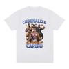T-shirt Grafica Meme Criminalizza il Cardio Palestra Fitness Vintage Manica Corta Uomo Moda Hip Hop Cotone T-shirt Oversize