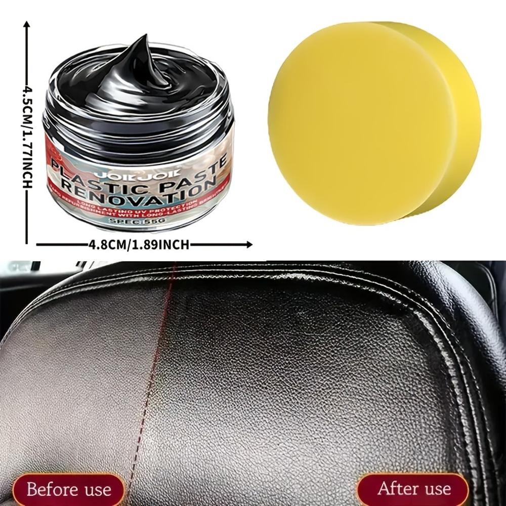 Car Plastic Renewal & Tire Shine Wax - Scratch Repair, Anti-Oxidation & Gloss Restorer for Cars, Motorcycles & Bicycles | Interi