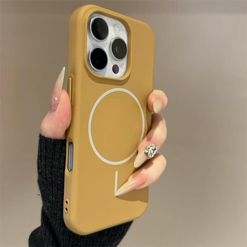 For Magsafe Wireless Charge Magnetic Case for iPhone 16 15 14 Plus 13 12 11 Pro Max Matte Soft TPU Brand Original Cover