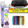 3D Printing Pen Set for Kids with LCD Display Power Adapter Storage Box and 200M PLA Filament Birthday Christmas Gift