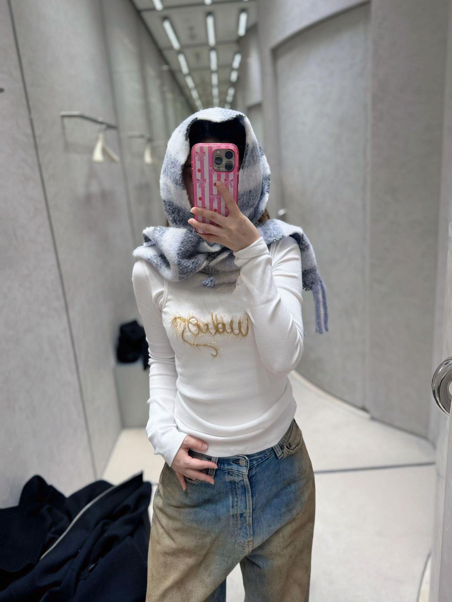 Nanyou Women s Slim Long-Sleeve Embroidered Two-Piece T-Shirt - New Early Spring Style Large