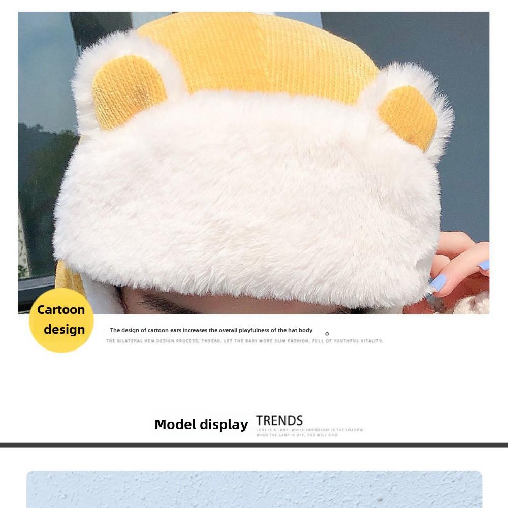 Mütze Winter Damen Neu Cartoon Lei Feng Mütze Koreanische Version Niedlich Warm Baumwollmütze Outdoor Radfahren Winddicht Lei Feng Mütze Damen