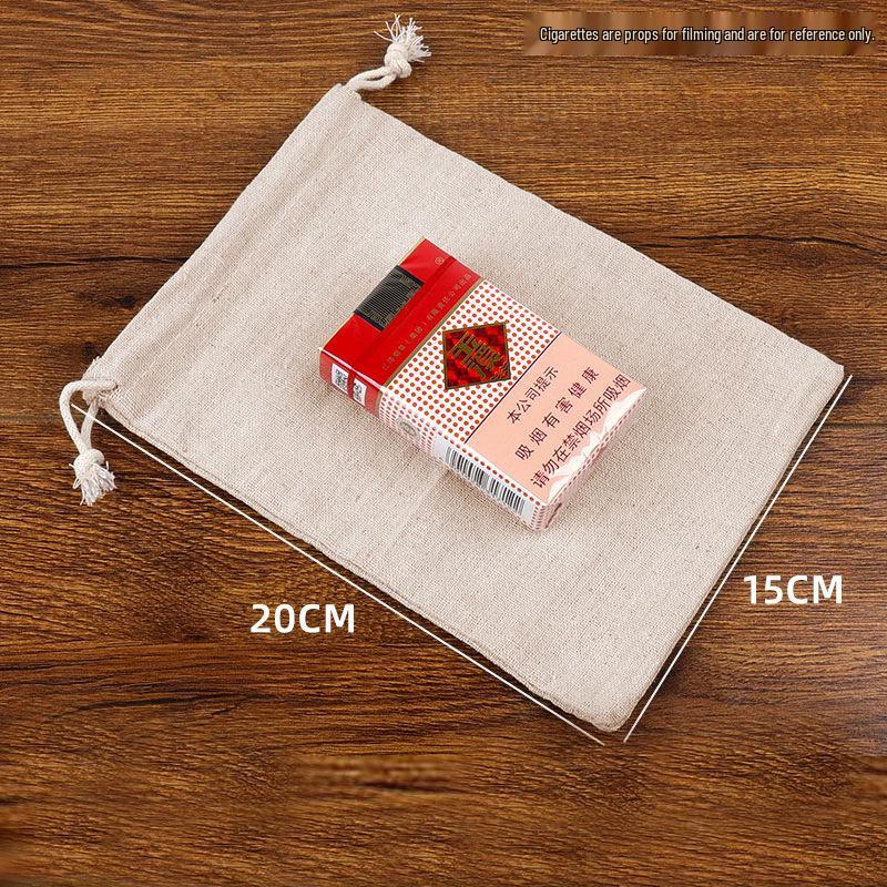 Cotton Drawstring Bag with Printed Logo for Rice Storage