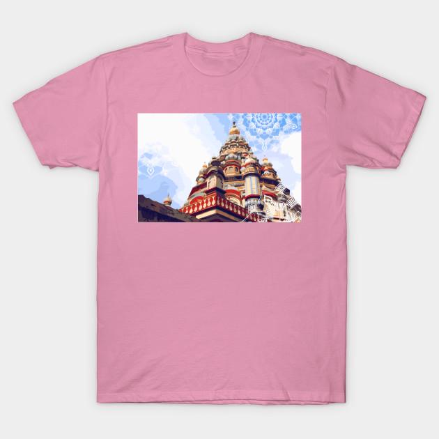 T Shirt Women Indian Temple With Mandala Harajuku Print Kawaii Tshirt Summer Short Sleeve Female T-Shirt Top Tee