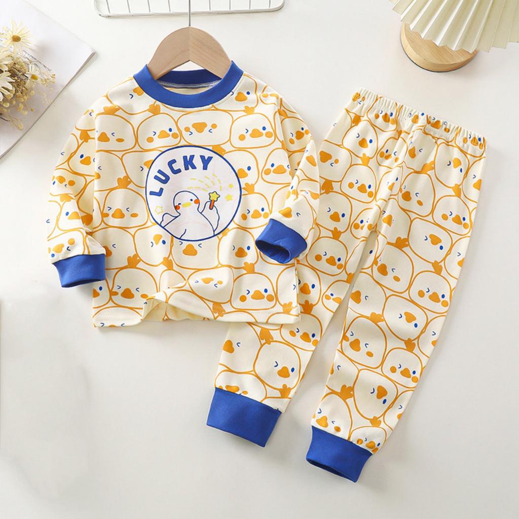 Kinder Jungen und Mädchen Hauskleidung und Pyjamas Langarm-Oberteile und Hosen Sets