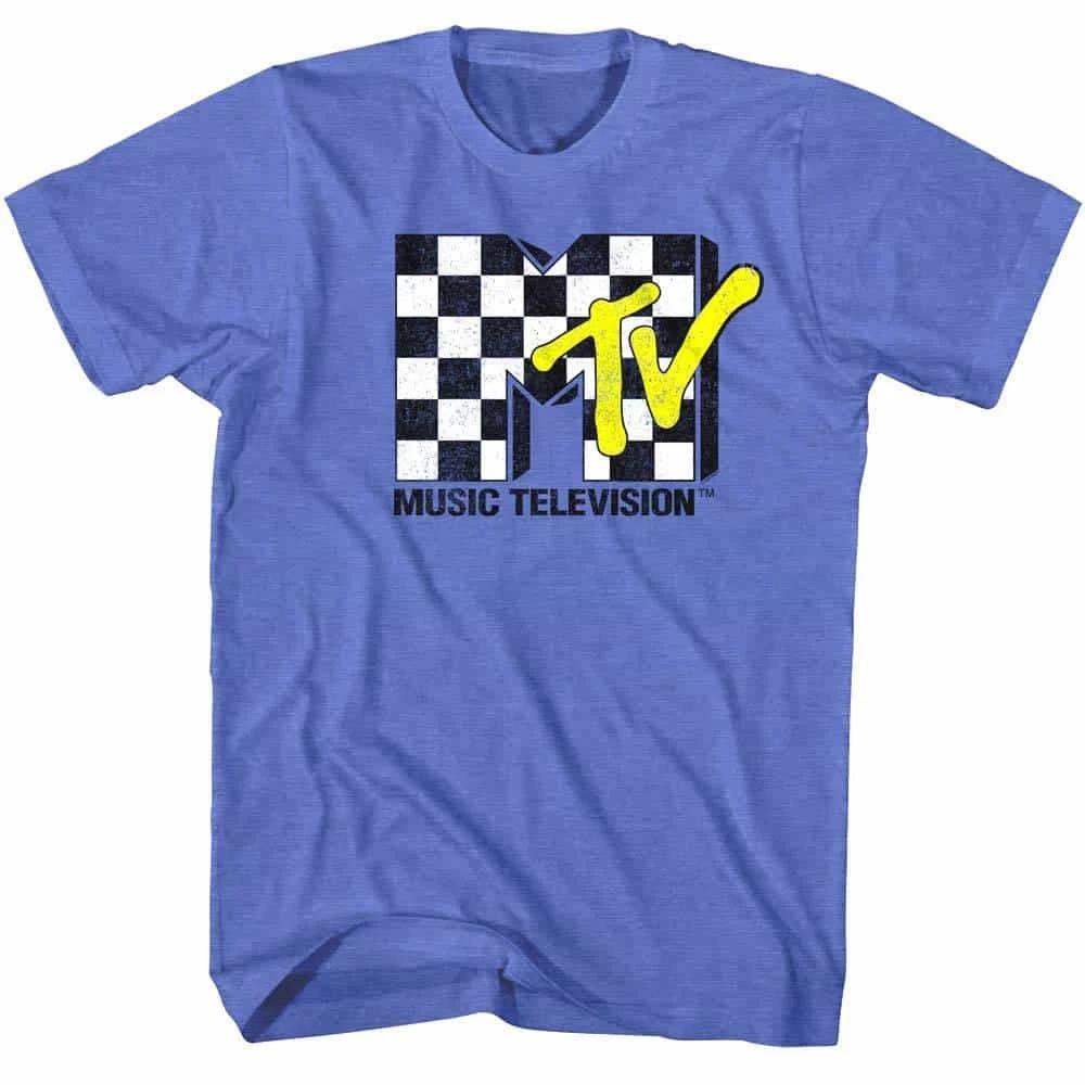MTV Checkered Flag Logo Men s T Shirt 2XL