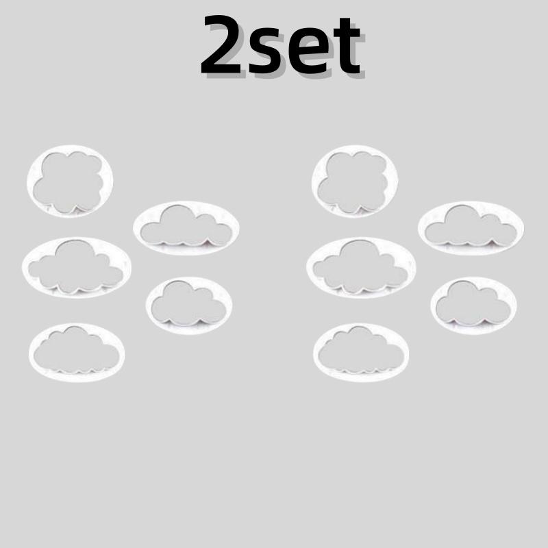 5Pcs Cloud Shape Cookie Cutter Custom Made 3D Printed Fondant Plastic Cookie Cutter For Cake Dessert Tool