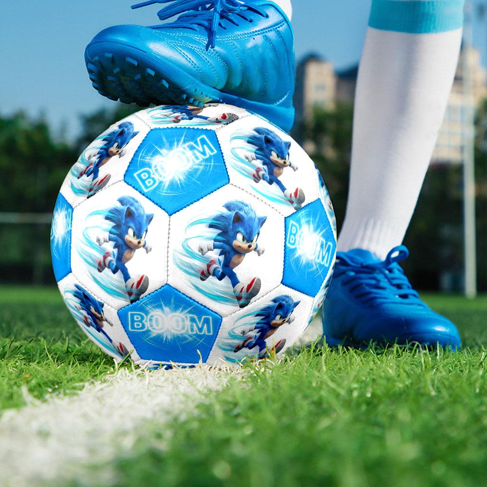 1pc Sonic the Hedgehog Soccer Ball Size 5 Indoor Soccer Ball Fashion Colorful Backyard Game - Great For Sports Fans Gift HE53