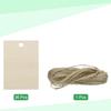 36pcs Blank Wood Tags Gift Tags DIY Bookmark Crafts Wooden Hanging Label with 32.8 Ft Rope for Wedding Party Home Decor