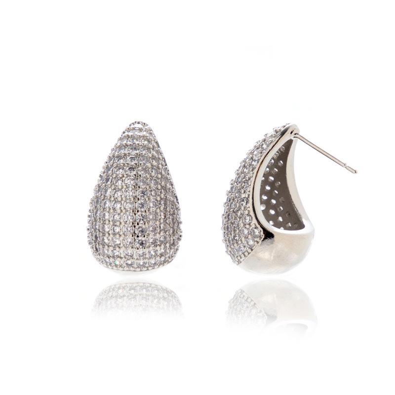 Elegant Teardrop Micro-paved Full Diamond Luxury Earrings for Women