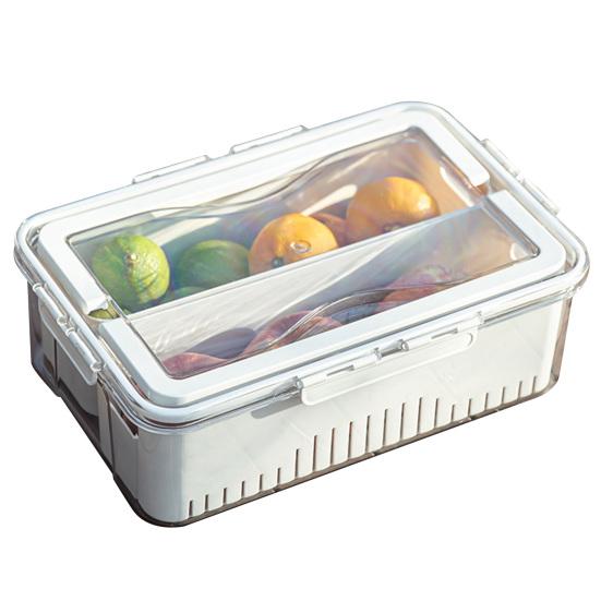 Food Storage Box Snack Box Container with Lid Large Capacity BPA Free Transparent Design Easy to Clean Divided Serving Tray