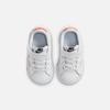 Nike Court Legacy Durable Non-Slip Low-Top Walking Shoes Baby Shoes White Red FB7781-100