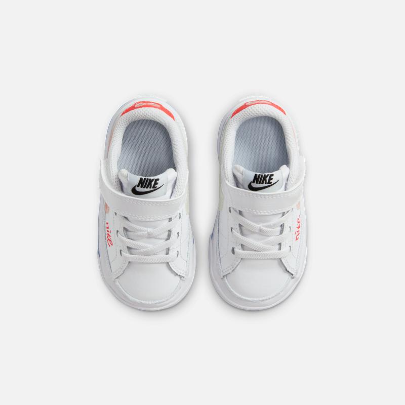 Nike Court Legacy Durable Non-Slip Low-Top Walking Shoes Baby Shoes White Red FB7781-100