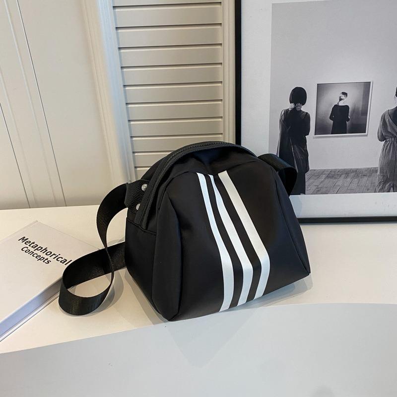 Three bars nylon cloth shell bag trendy messenger bag casual large capacity casual trendy bag