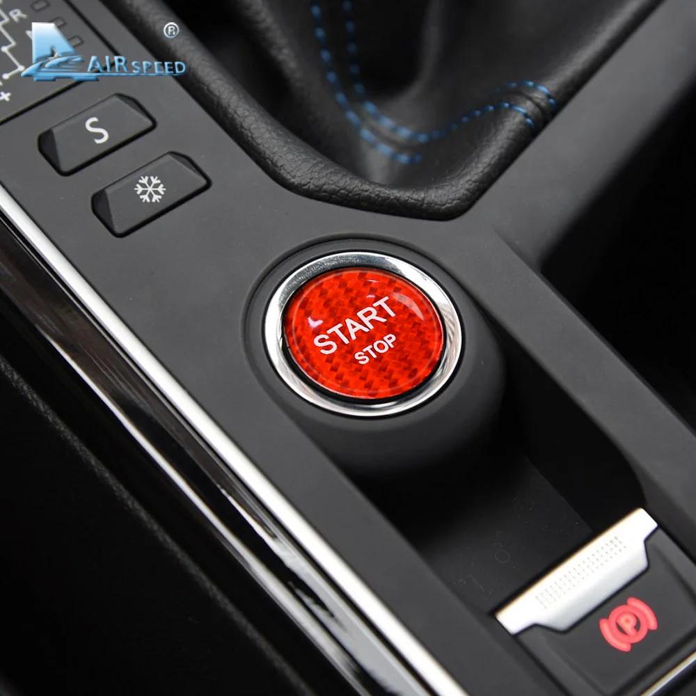 Carbon Fiber Engine Start Button Cover for Peugeot 408 308S 508 C4L DS5 2012-2023 Interior Sticker