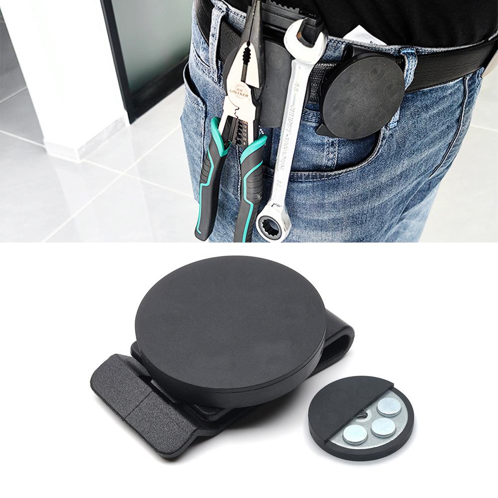 Strong magnetic waist clamp, rubber-coated magnetic iron suction cup, adjustable, portable screw suction hardware tool, magnetic
