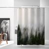 LB-344 100x180cm Mist Pine Forest Design Polyester Bath Curtain Waterproof Shower Curtains