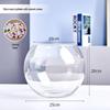 Jialei Dezhu Transparent Round Glass Fish Tank & Turtle Aquarium for Desktop Living Room
