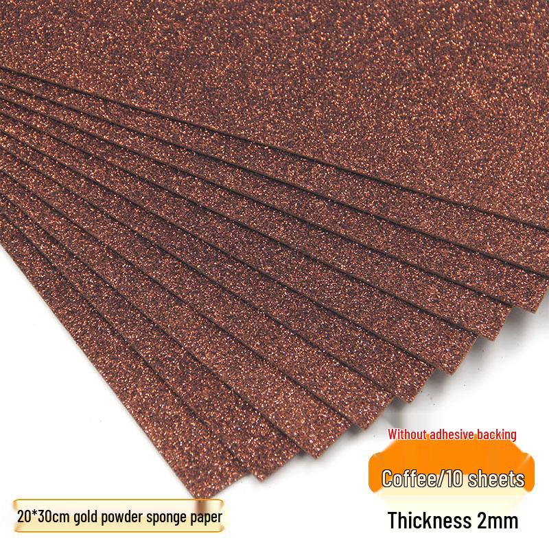 A4 2mm Glitter Foam Paper - Thick Colored Sheets for Crafts & Kindergarten Projects